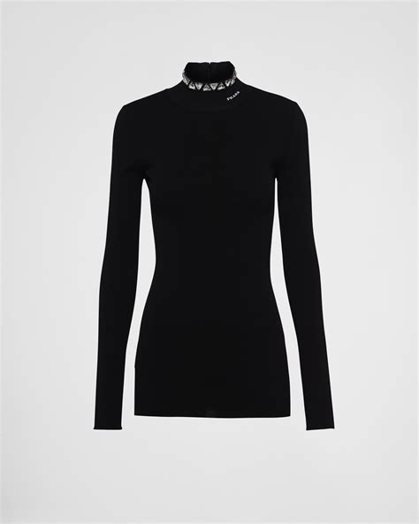 prada black turtleneck lips|Prada Turtleneck .